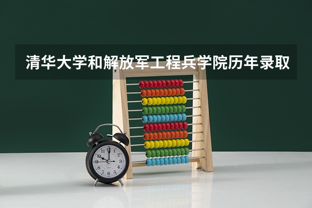 清华大学和解放军工程兵学院历年录取分数线对比