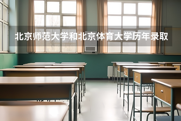 北京师范大学和北京体育大学历年录取分数线对比