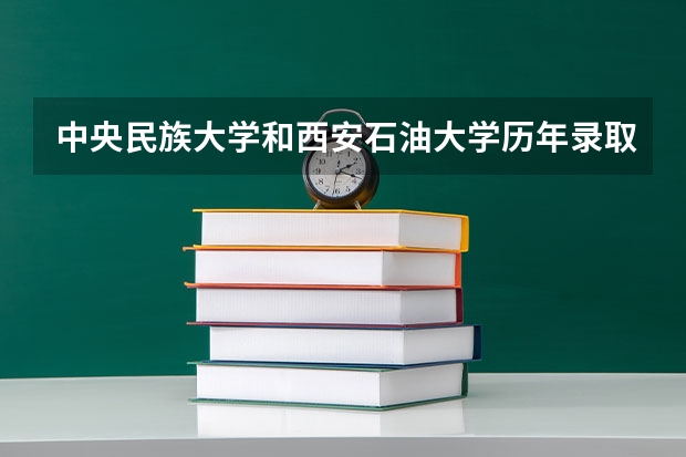 中央民族大学和西安石油大学历年录取分数线对比