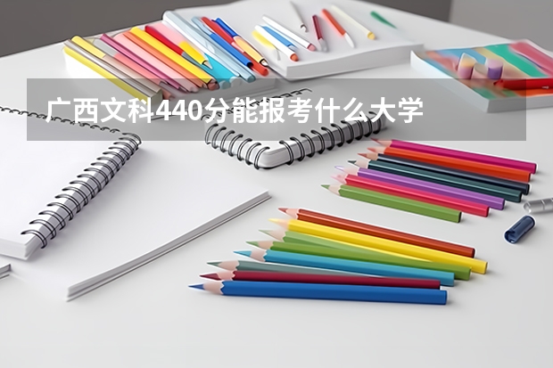 广西文科440分能报考什么大学
