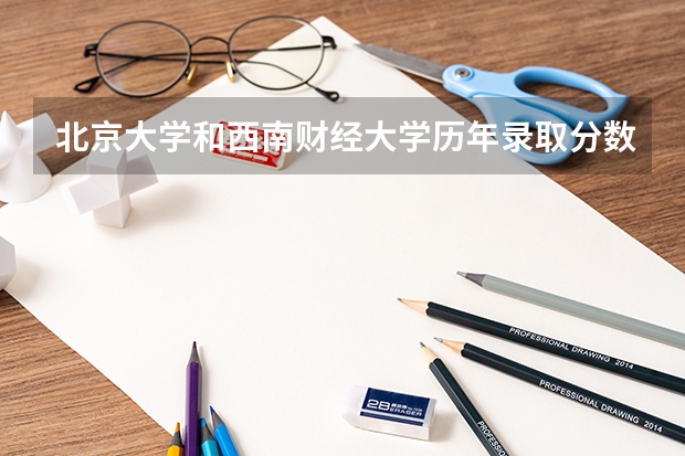 北京大学和西南财经大学历年录取分数线对比