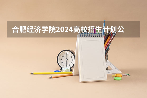 合肥经济学院2024高校招生计划公布时间