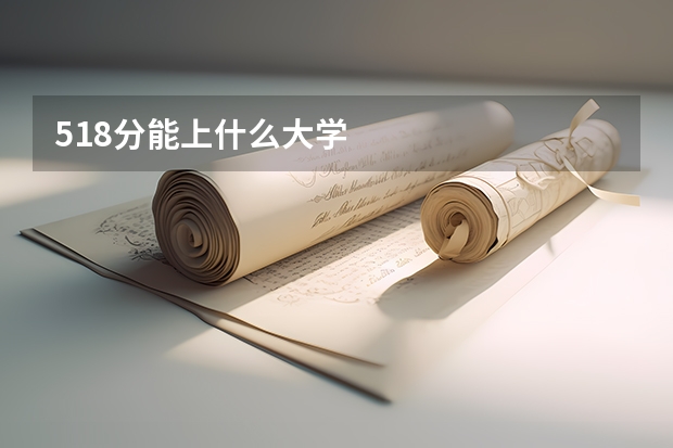 518分能上什么大学