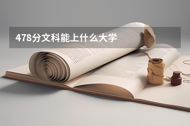 478分文科能上什么大学