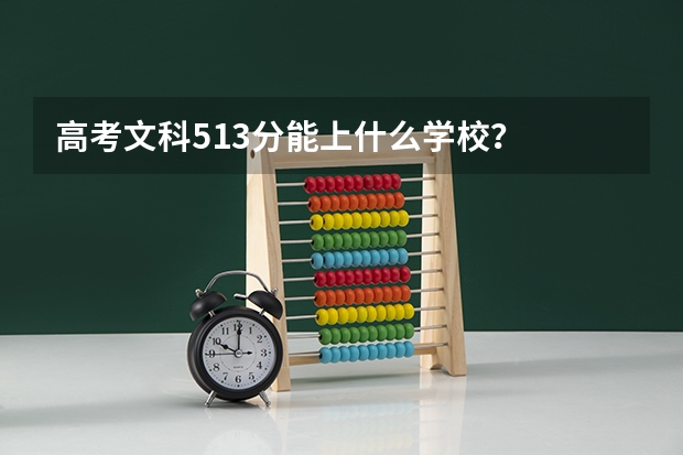 高考文科513分能上什么学校？