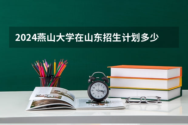 2024燕山大学在山东招生计划多少人
