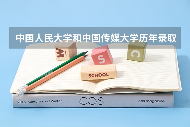中国人民大学和中国传媒大学历年录取分数线对比