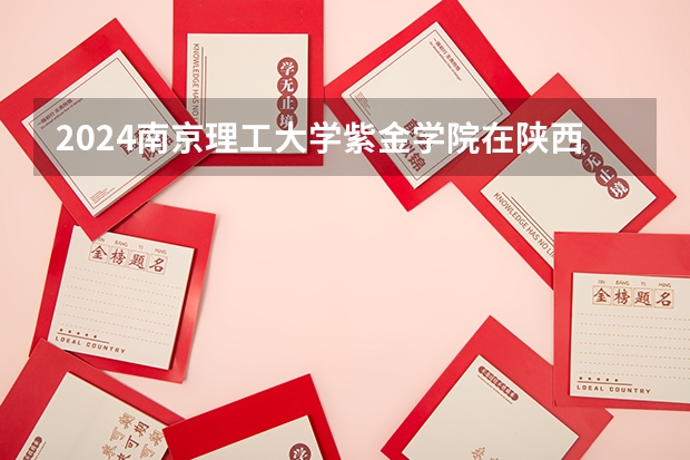 2024南京理工大学紫金学院在陕西招生计划多少人
