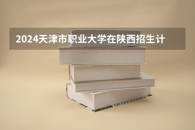 2024天津市职业大学在陕西招生计划多少人