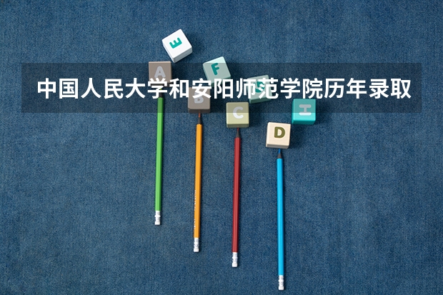 中国人民大学和安阳师范学院历年录取分数线对比
