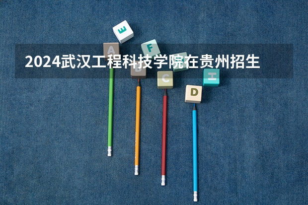 2024武汉工程科技学院在贵州招生计划多少人