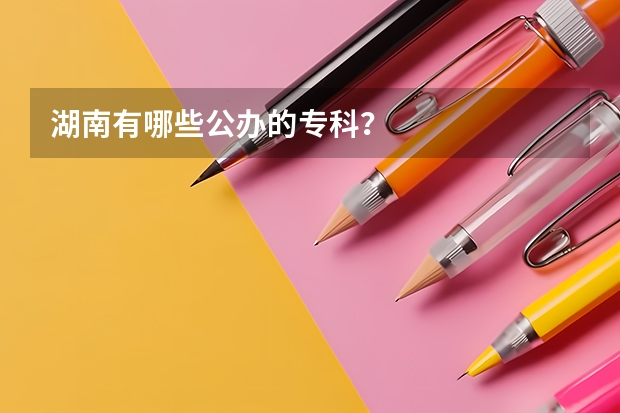 湖南有哪些公办的专科？