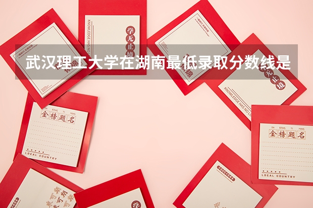 武汉理工大学在湖南最低录取分数线是多少