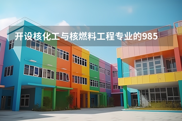 开设核化工与核燃料工程专业的985类大学名单