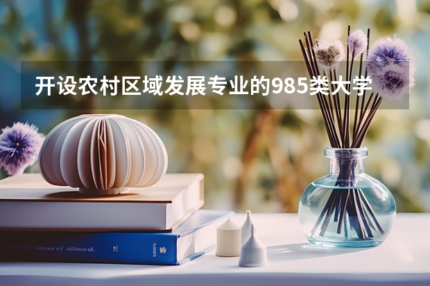 开设农村区域发展专业的985类大学名单