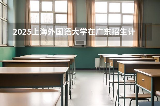 2025上海外国语大学在广东招生计划人数汇总