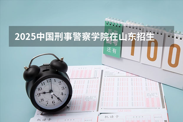 2025中国刑事警察学院在山东招生计划人数汇总