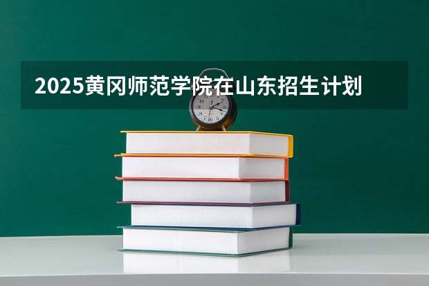 2025黄冈师范学院在山东招生计划人数汇总