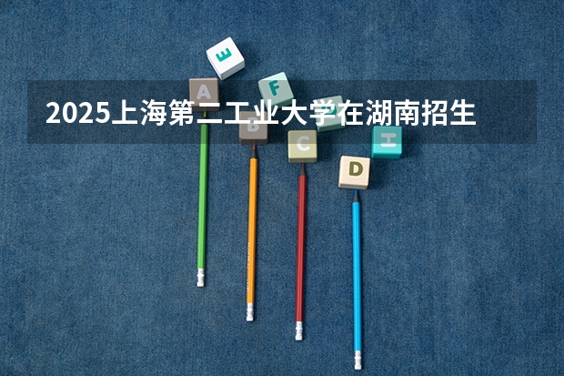 2025上海第二工业大学在湖南招生计划人数汇总