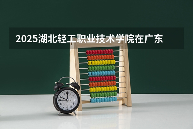 2025湖北轻工职业技术学院在广东招生计划人数汇总
