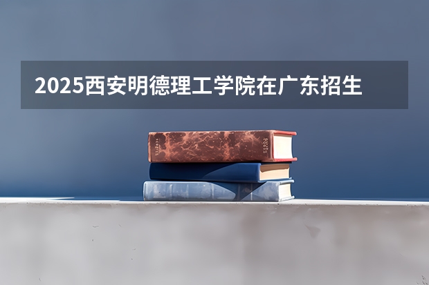 2025西安明德理工学院在广东招生计划人数汇总