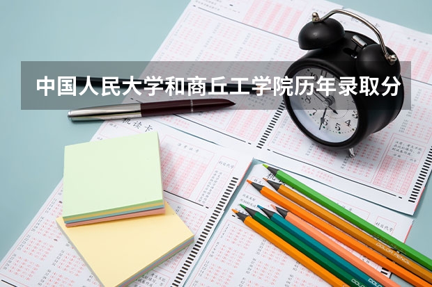 中国人民大学和商丘工学院历年录取分数线对比