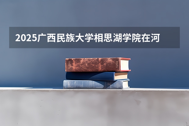 2025广西民族大学相思湖学院在河北招生计划人数汇总