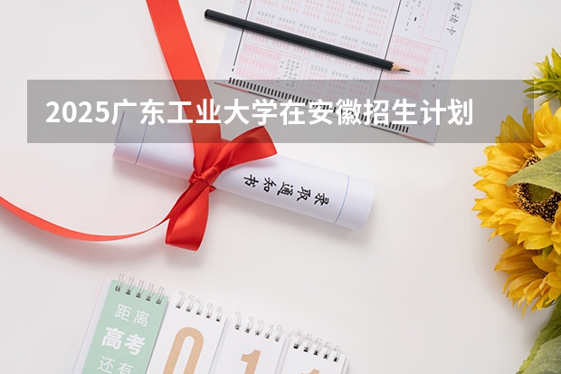 2025广东工业大学在安徽招生计划人数汇总