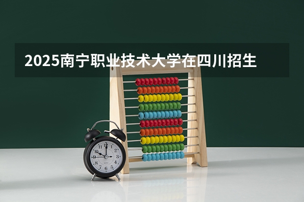 2025南宁职业技术大学在四川招生计划人数汇总