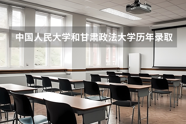 中国人民大学和甘肃政法大学历年录取分数线对比