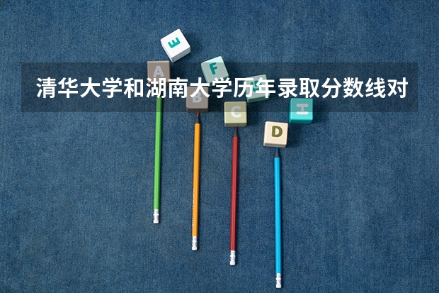 清华大学和湖南大学历年录取分数线对比