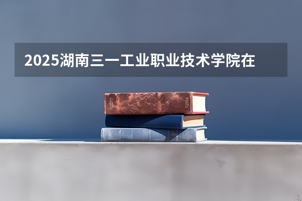 2025湖南三一工业职业技术学院在江西招生计划人数汇总