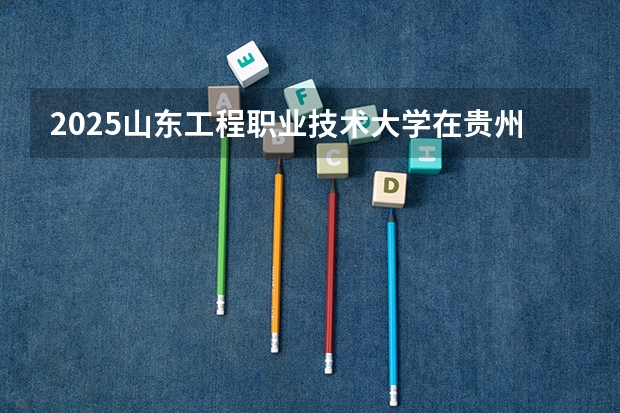 2025山东工程职业技术大学在贵州招生计划人数汇总