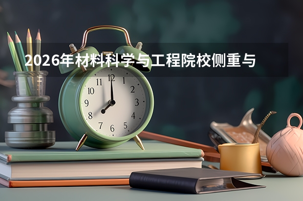 2026年材料科学与工程院校侧重与适配人群