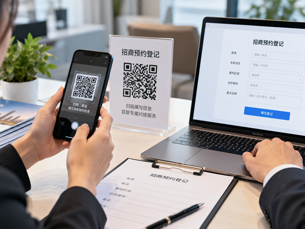 招商预约登记二维码制作方法，在线快速生成专属二维码
